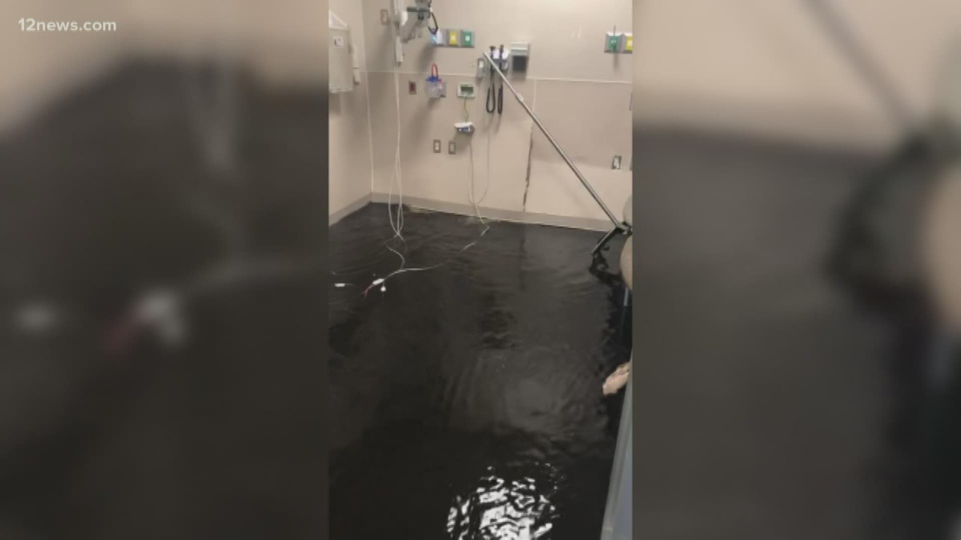 A pipe burst Friday afternoon, flooding the emergency department at Banner - University Medical Center Phoenix.