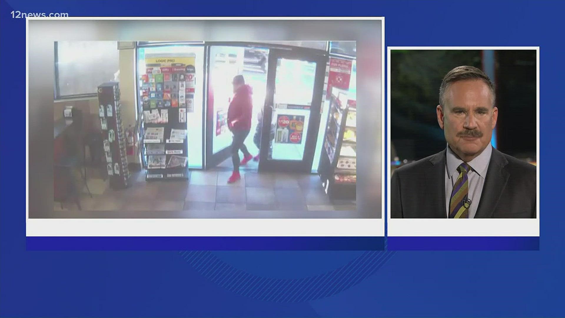 Phoenix Police are looking for a couple of criminals that tried to steal credit and debit card information from customers at a convenience store.