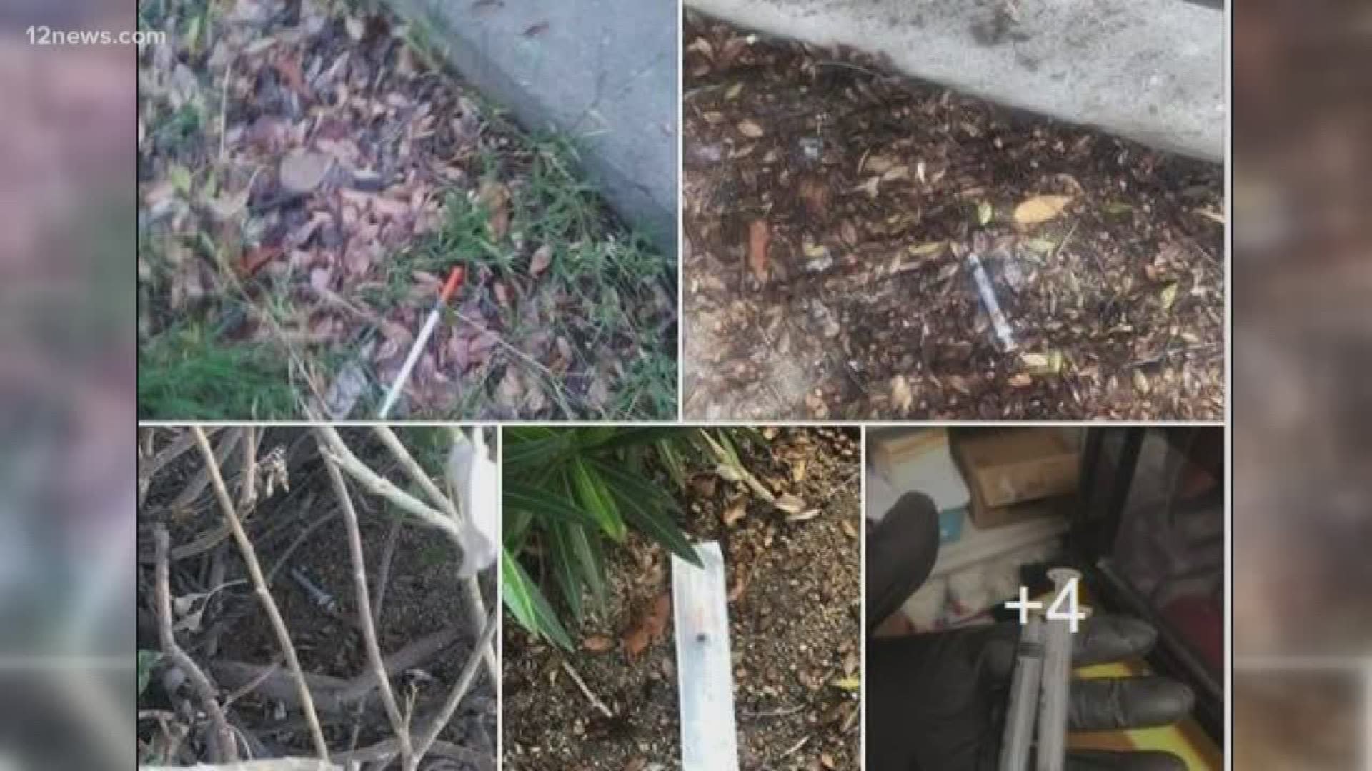 A Facebook post shows photos of syringes on the ground at Washington Elementary School in northwest Phoenix. The principal wouldn't confirm the needles.