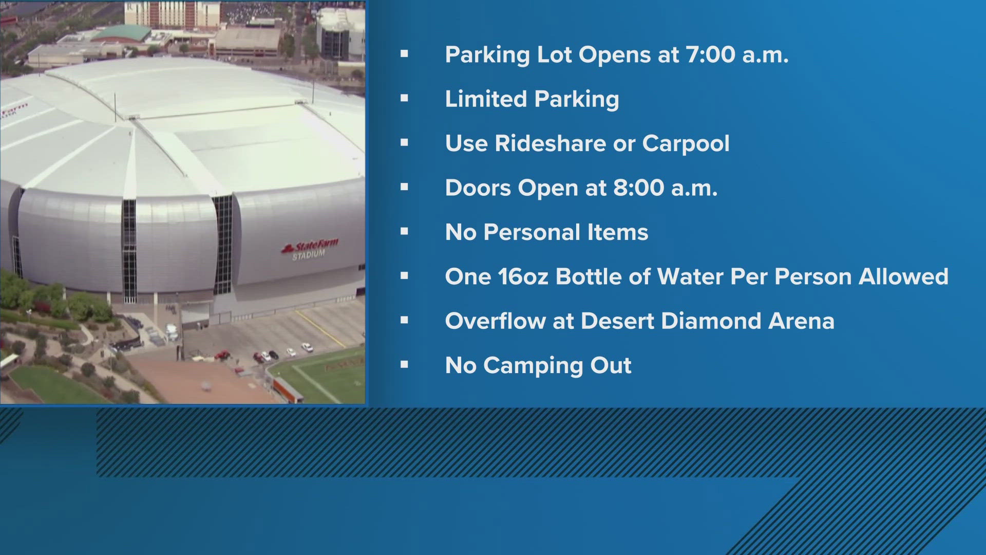 Here is everything you need to know if you're planning on attending the Charlie Kirk memorial service at State Farm Stadium.