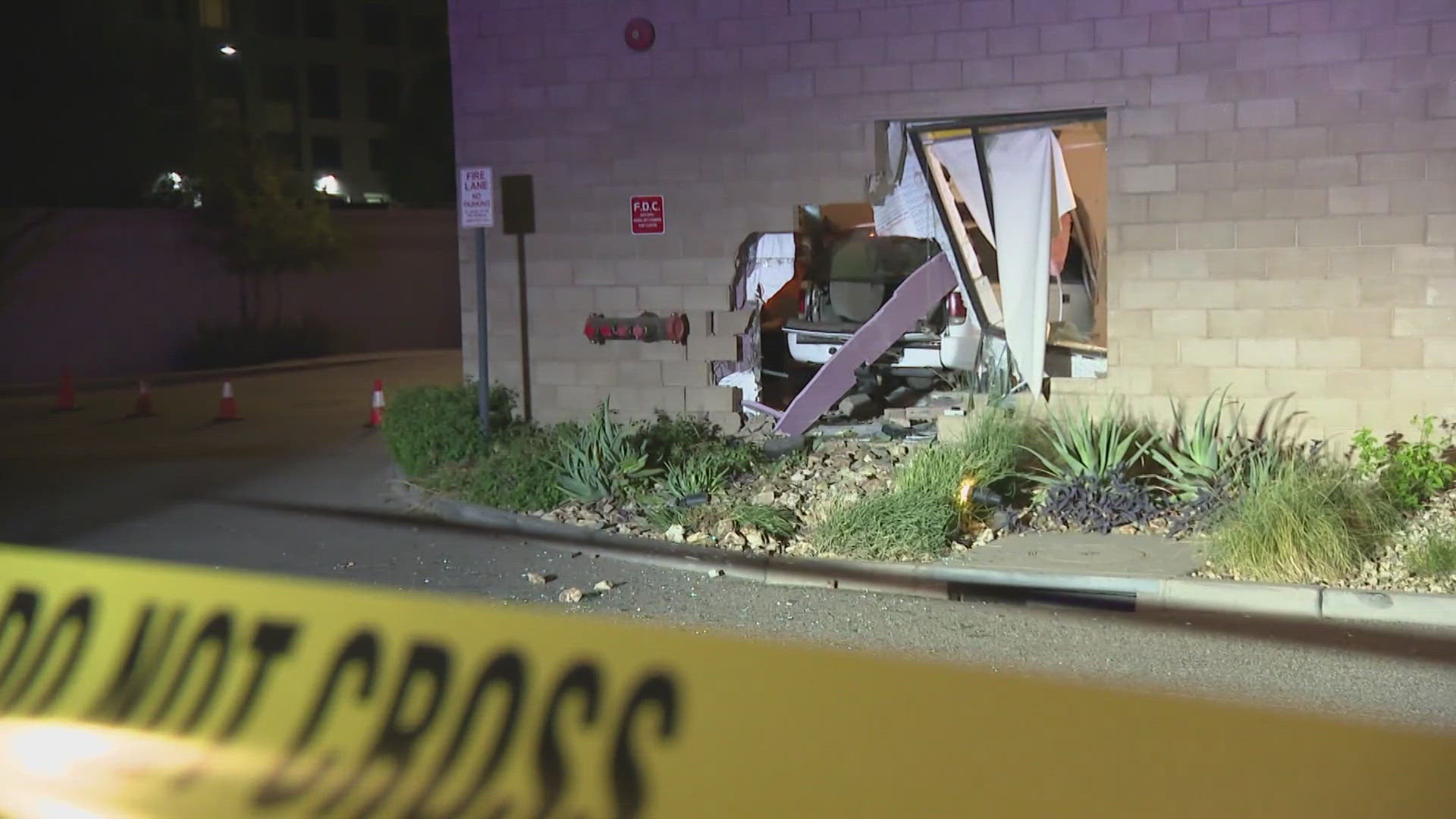 A car recently crashed through a building in Tempe near Priest and Rio Salado Parkway. Here are the details.