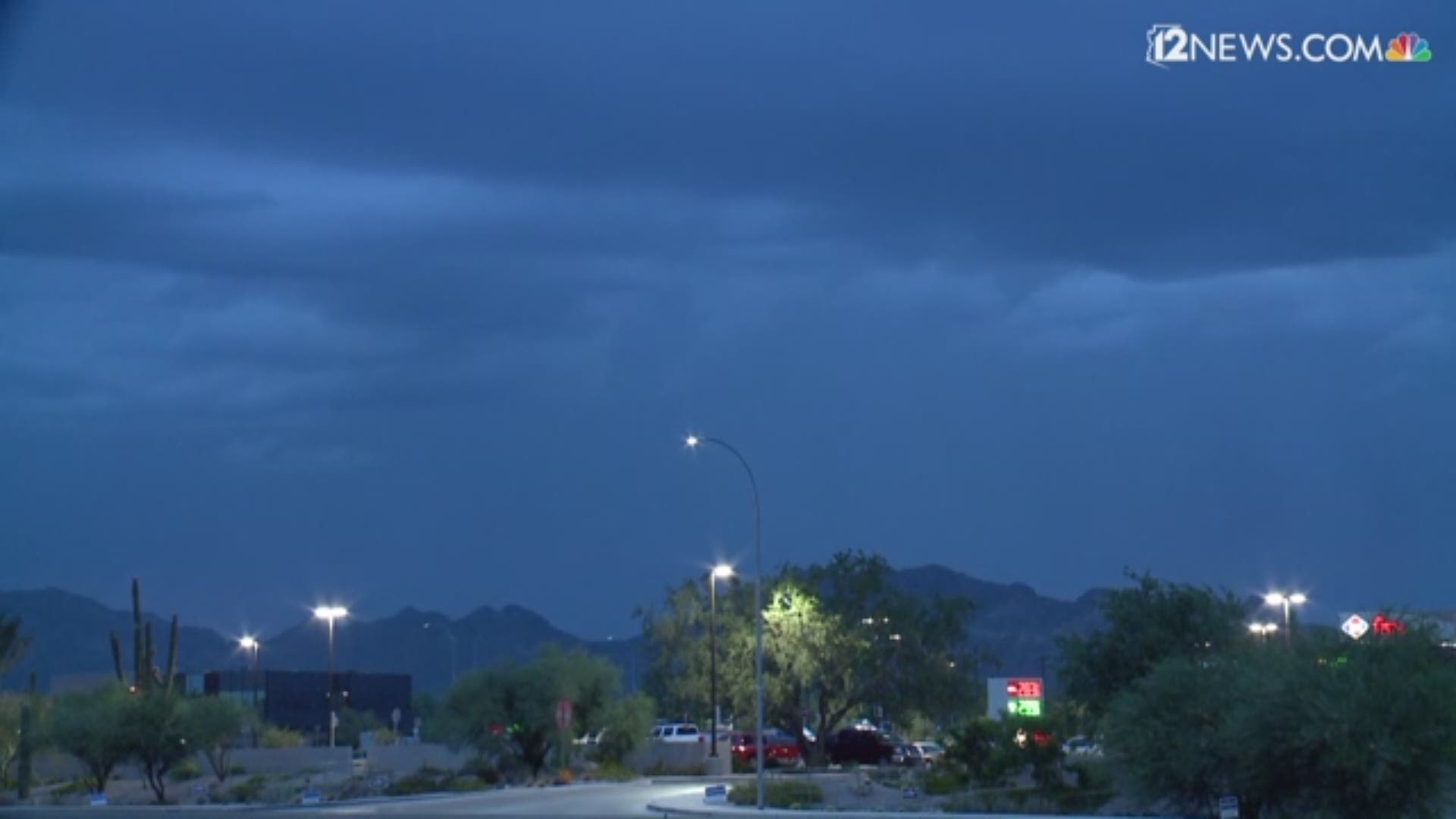 The storms hit early Tuesday morning, something that hasn't happened too often this monsoon.