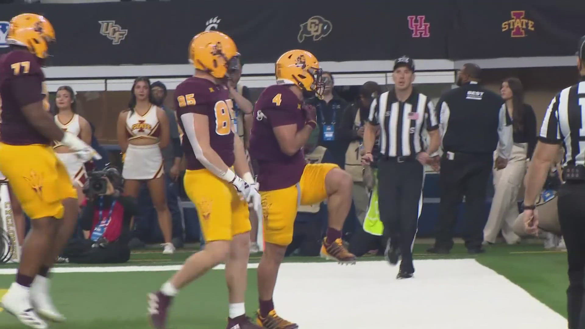 ASU running back Cam Skattebo considers himself the best in the nation following the team's win over Iowa State in the Big 12 Championship. 