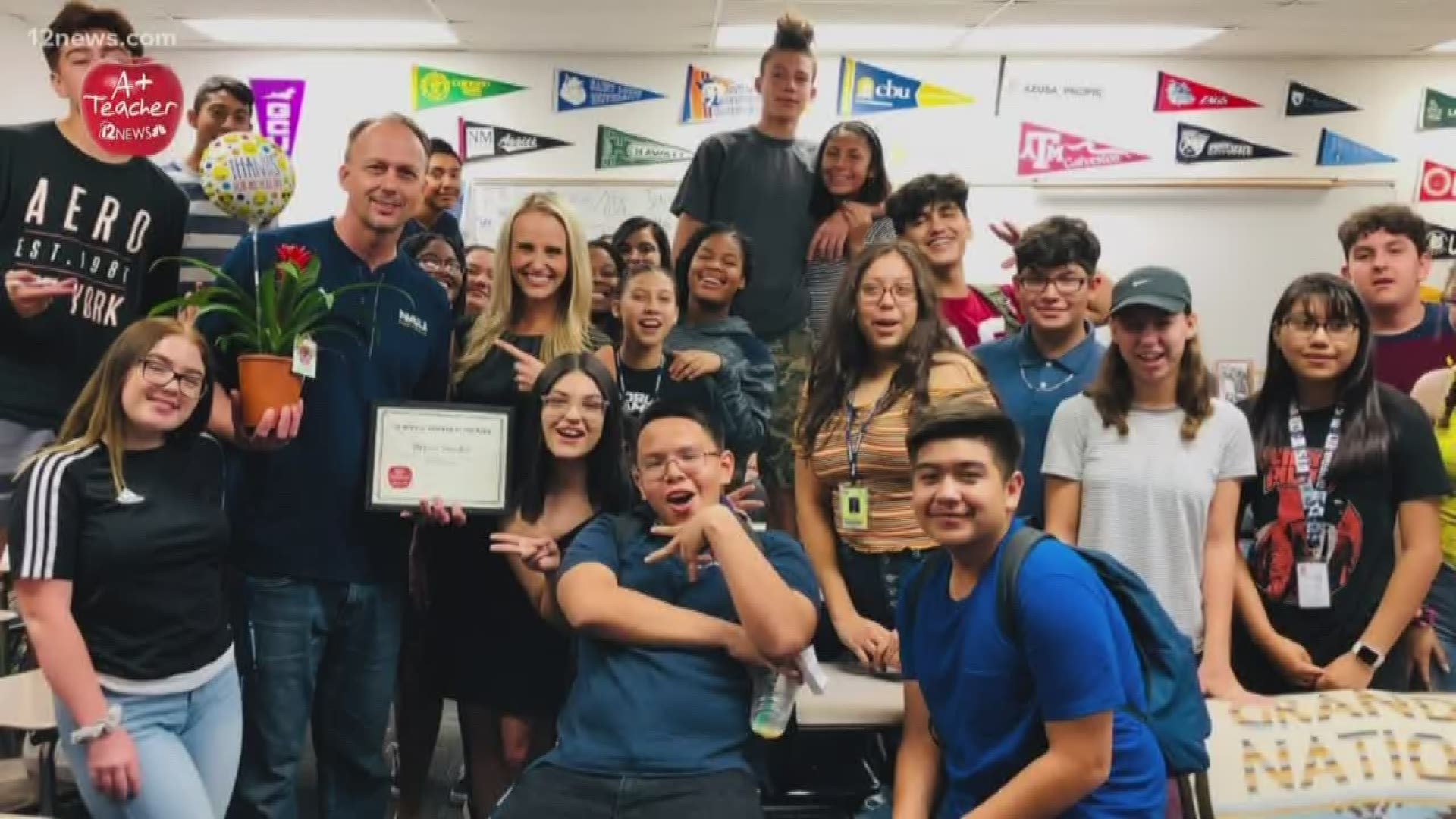 Bryan Snyder is a beloved English teacher and coach. Trisha Hendricks shares why he's the 12 News A+ Teacher of the Week.