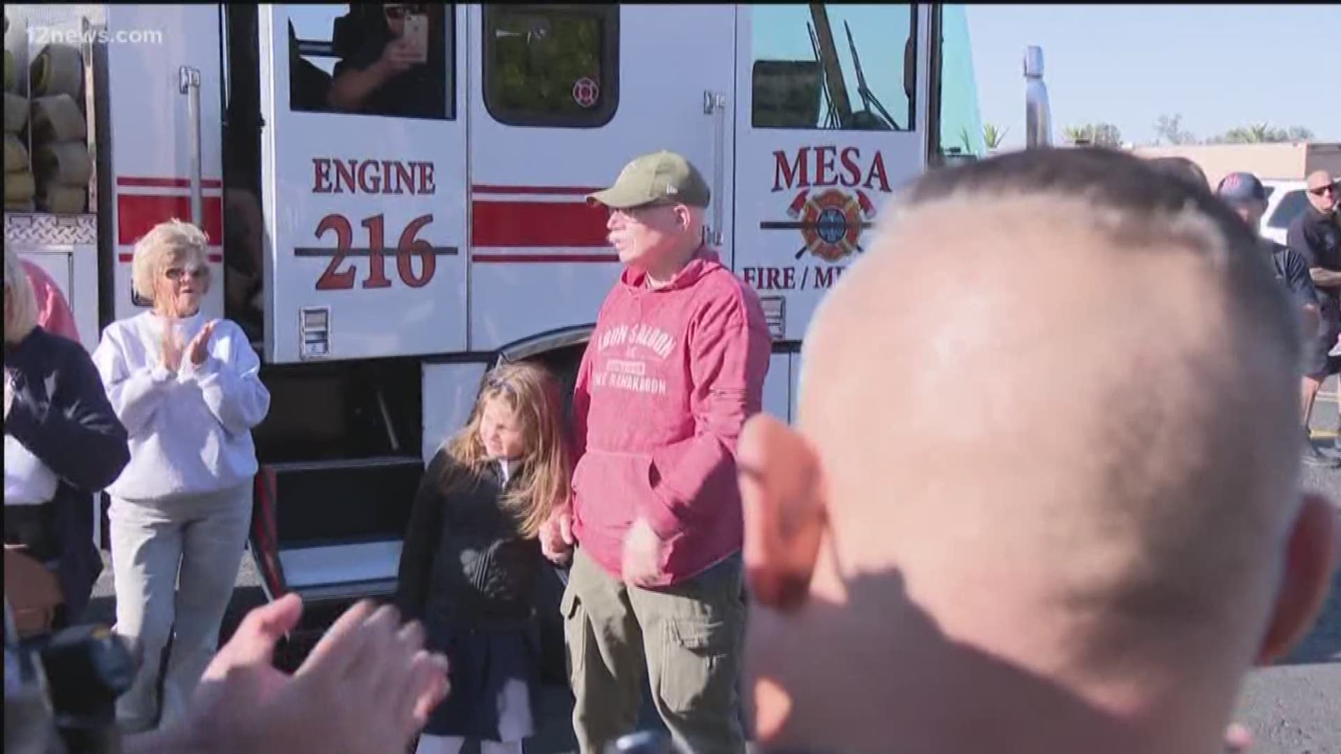Last week Mesa firefighter Nikki Sullivan lost her battle with breast cancer. Her six-year-old daughter got a hero's escort to school in her mom's old fire truck.
