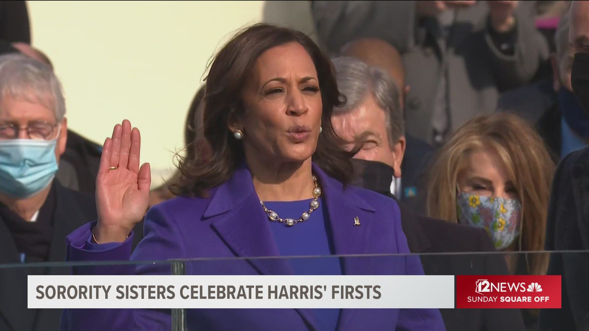 Kamala Harris thanked her sorority sisters when she accepted the vice-presidential nomination.