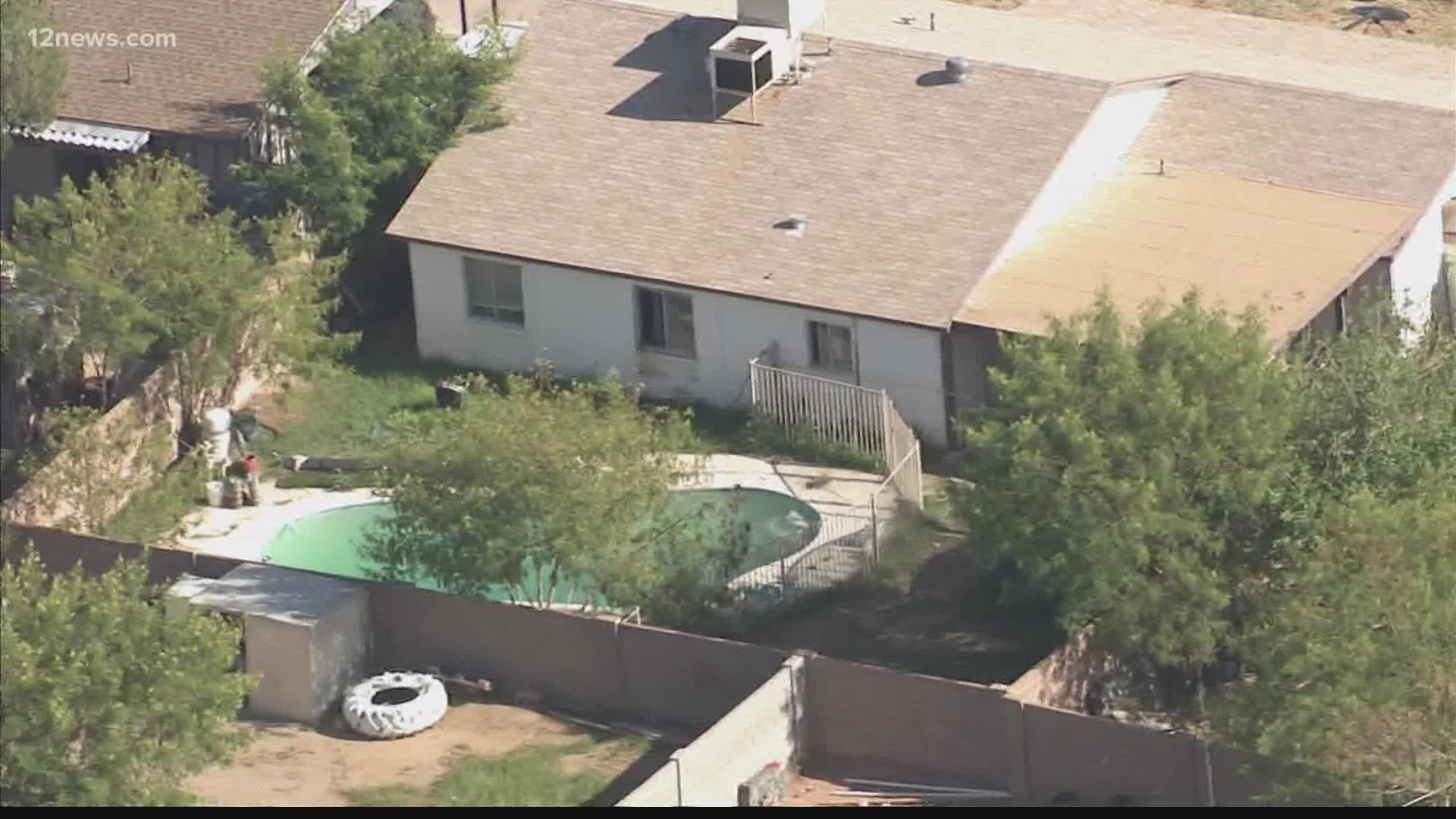 A 3-year-old girl has died after being pulled from a backyard pool in west Phoenix Friday.
