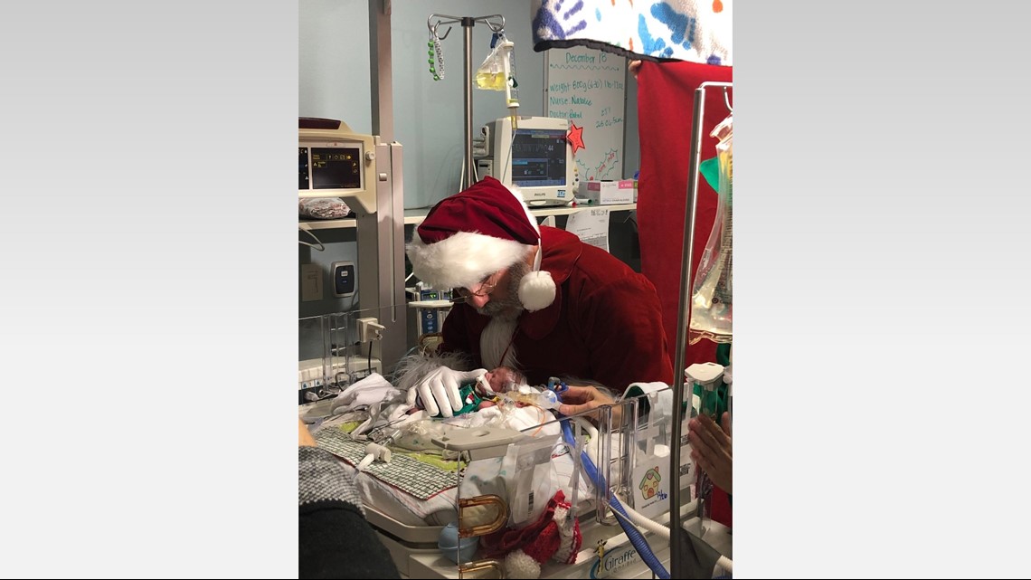 Santa visits babies in NICU at Banner Desert Medical Center