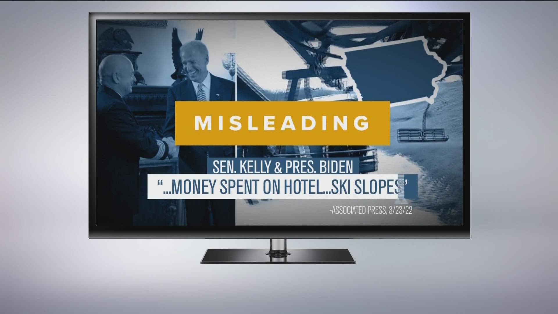 In TV ad, a claim is made against Mark Kelly regarding reckless spending in the Senate.