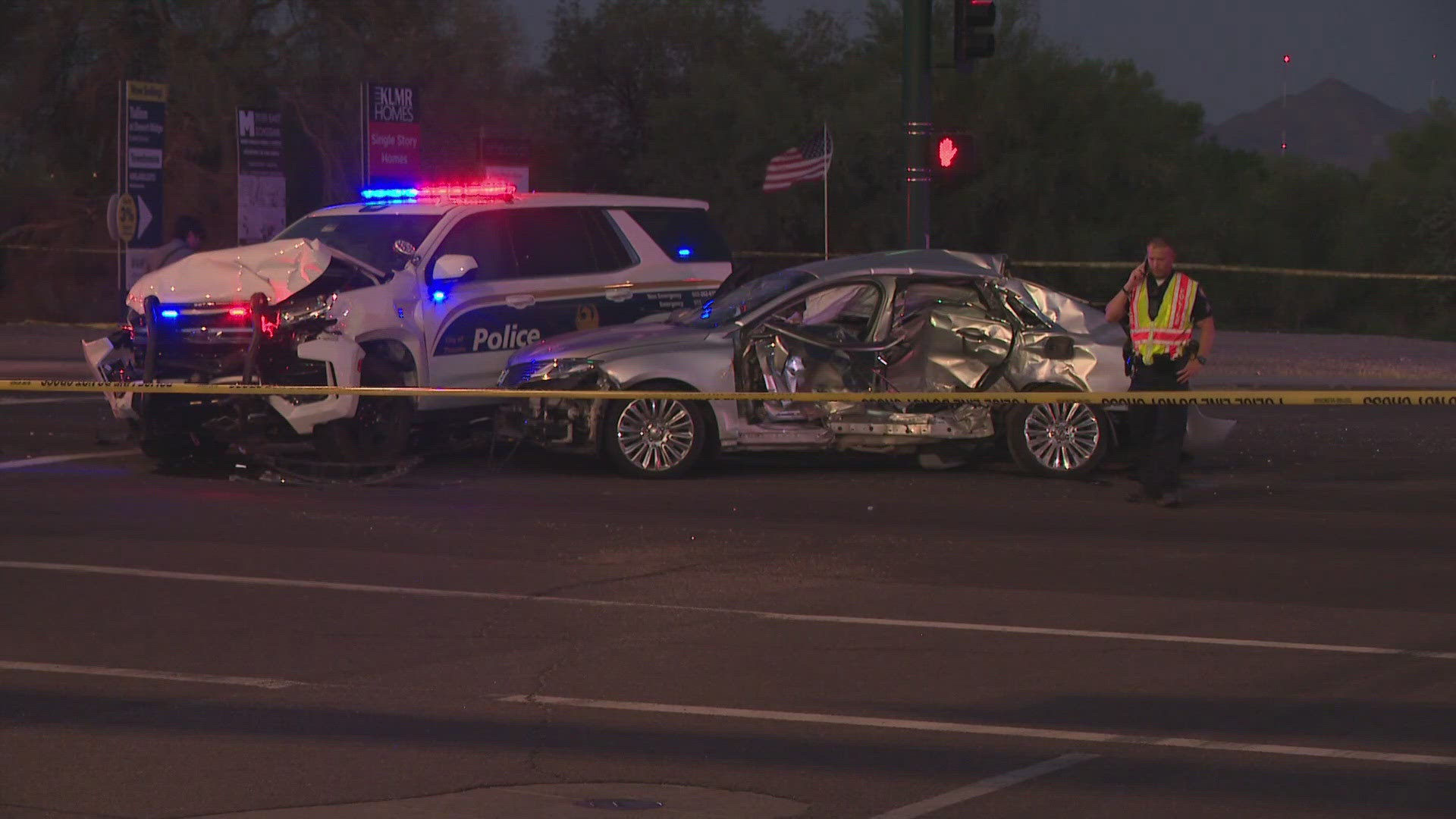 Officials did not say how the crash happened but said detectives responded to the scene to investigate. 