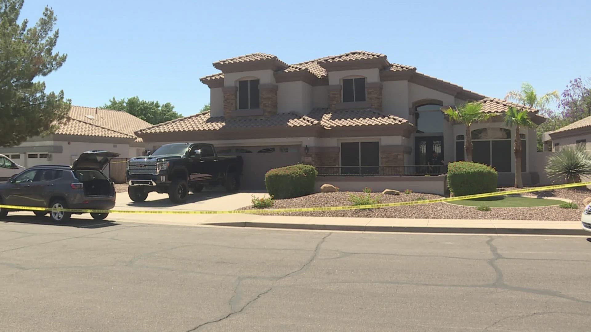 Gilbert police said the bodies were found in a home near Ray Road and Val Vista Drive overnight on Monday.