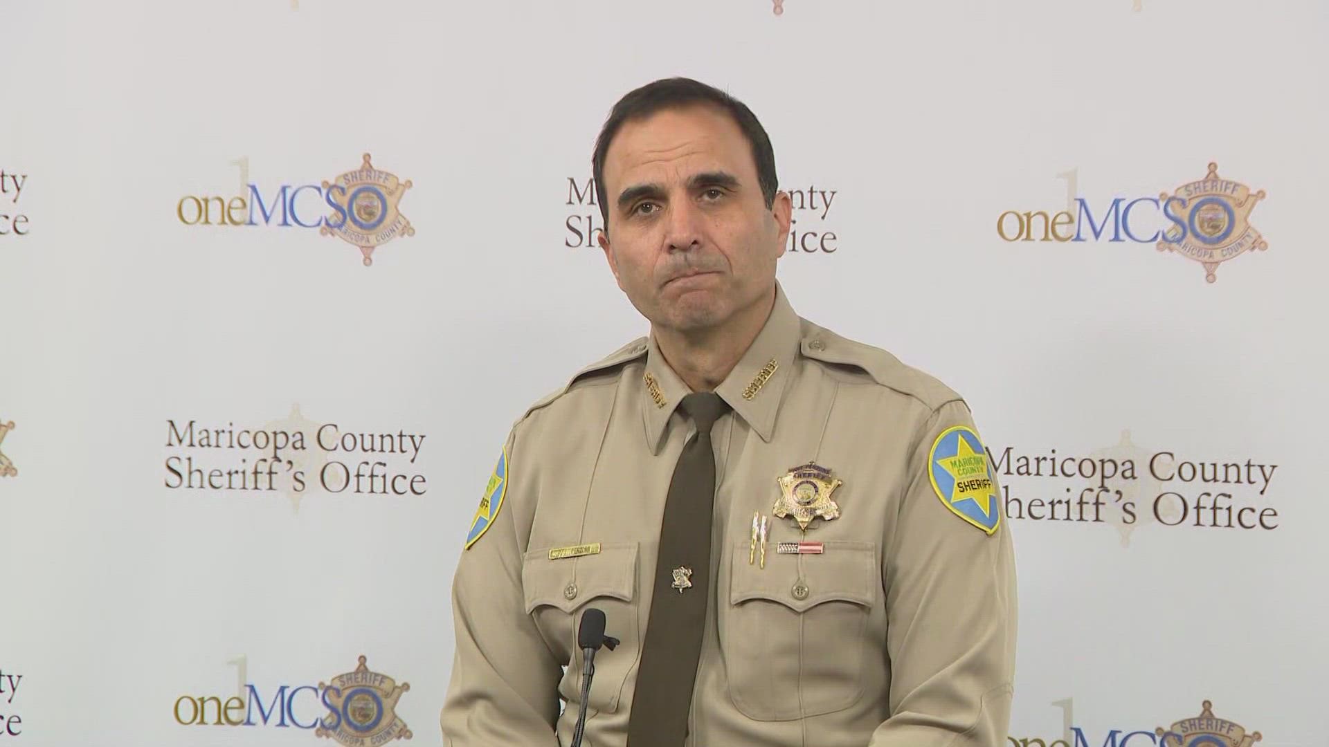 The sheriff said Monday some of the alleged threats made against local officials came from outside of Arizona.