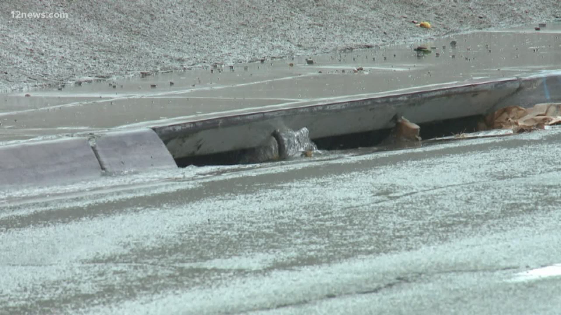 I-17 and Greenway Road were backed up after serious flooding Wednesday morning. The rain caused people's cars to stall out in the middle of the road.