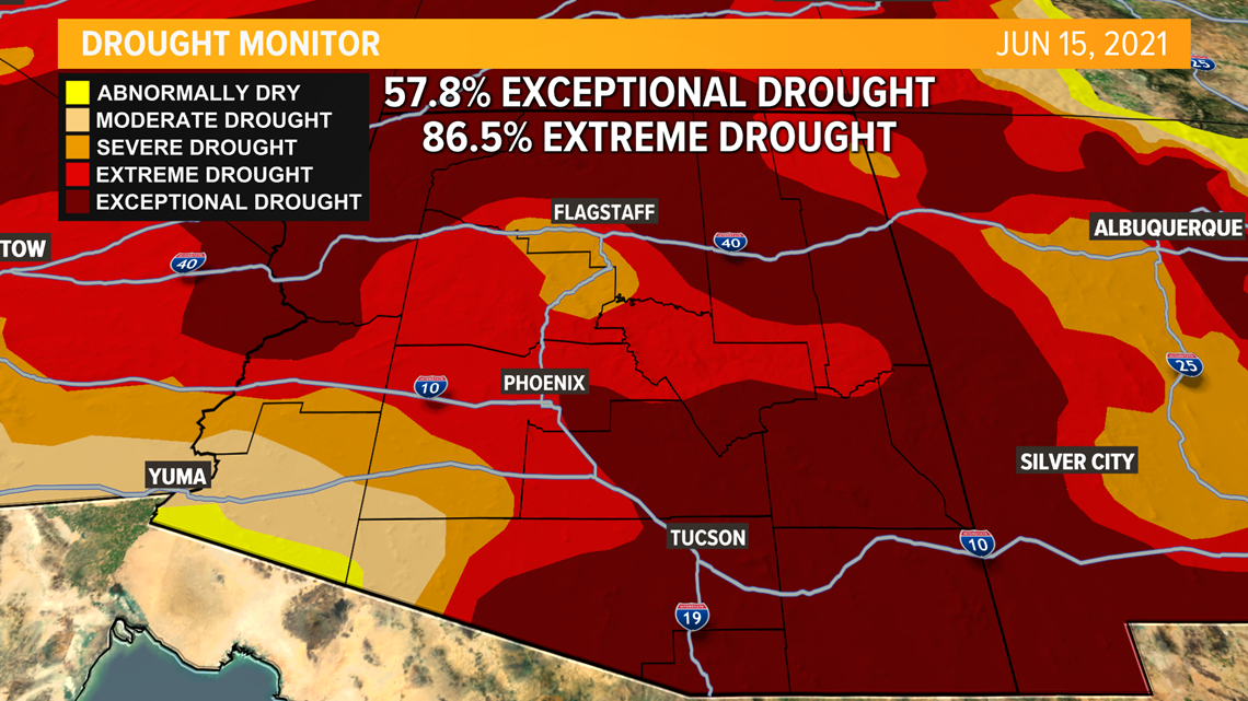 Arizona's monsoon rainfall lowers drought levels throughout state