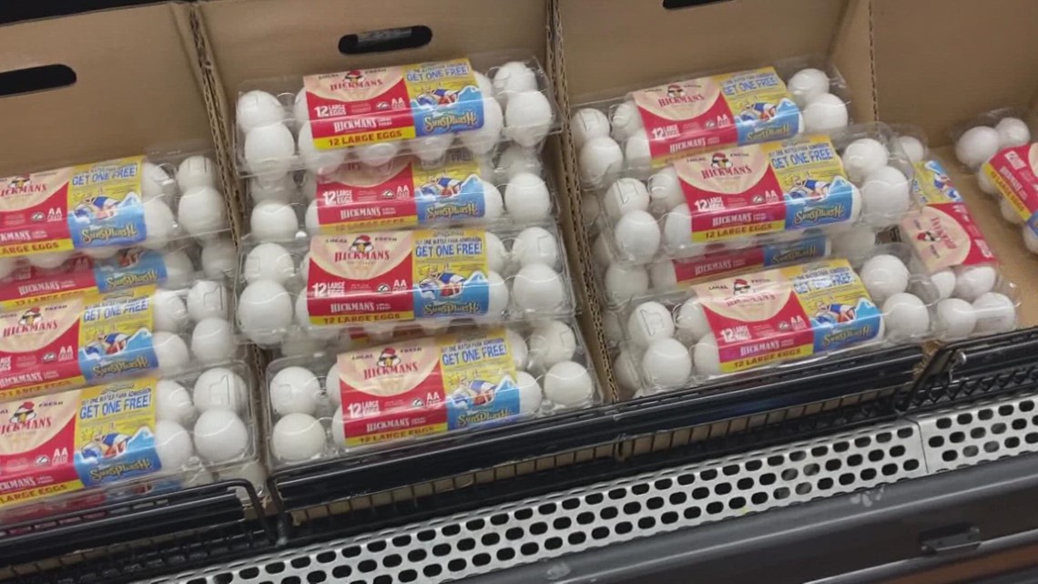 Harga telur di toko kelontong melonjak hingga lebih dari  per lusin