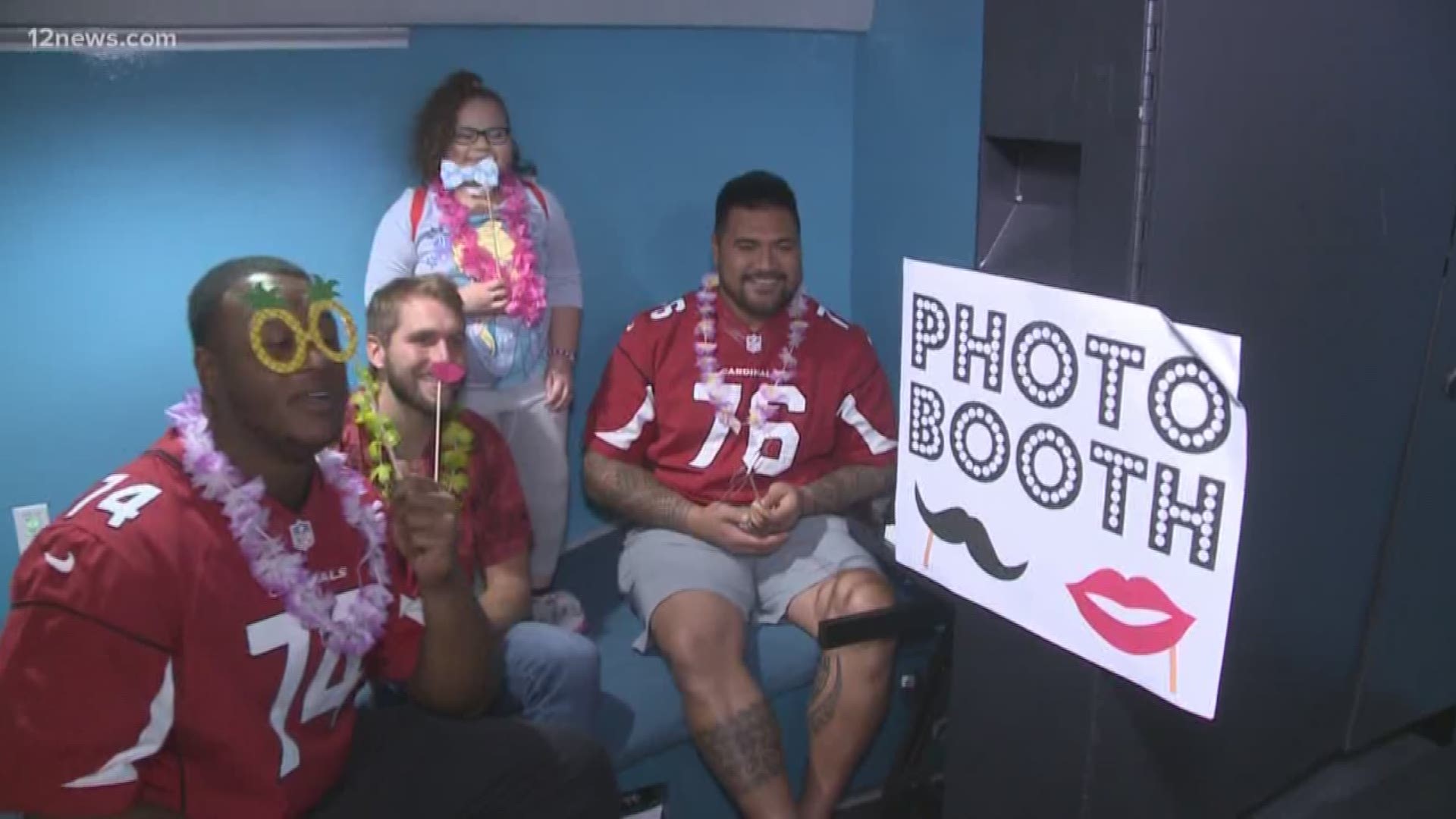 The Arizona Cardinals are giving back on Giving Tuesday. Members of the team threw a party for patients at Phoenix Children's Hospital. The team is also triple matching any donation made today to PCH.