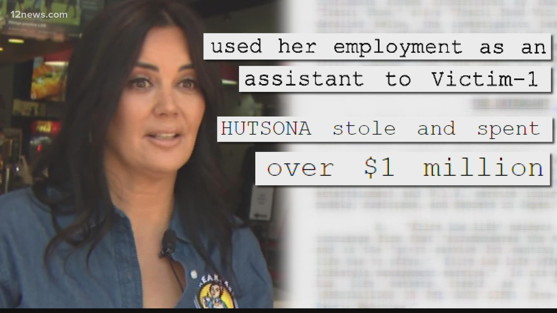 Tracii Hutsona was arrested in Arizona on wire fraud and aggravated identity theft charges for allegedly stealing more than $1 million from an actress.