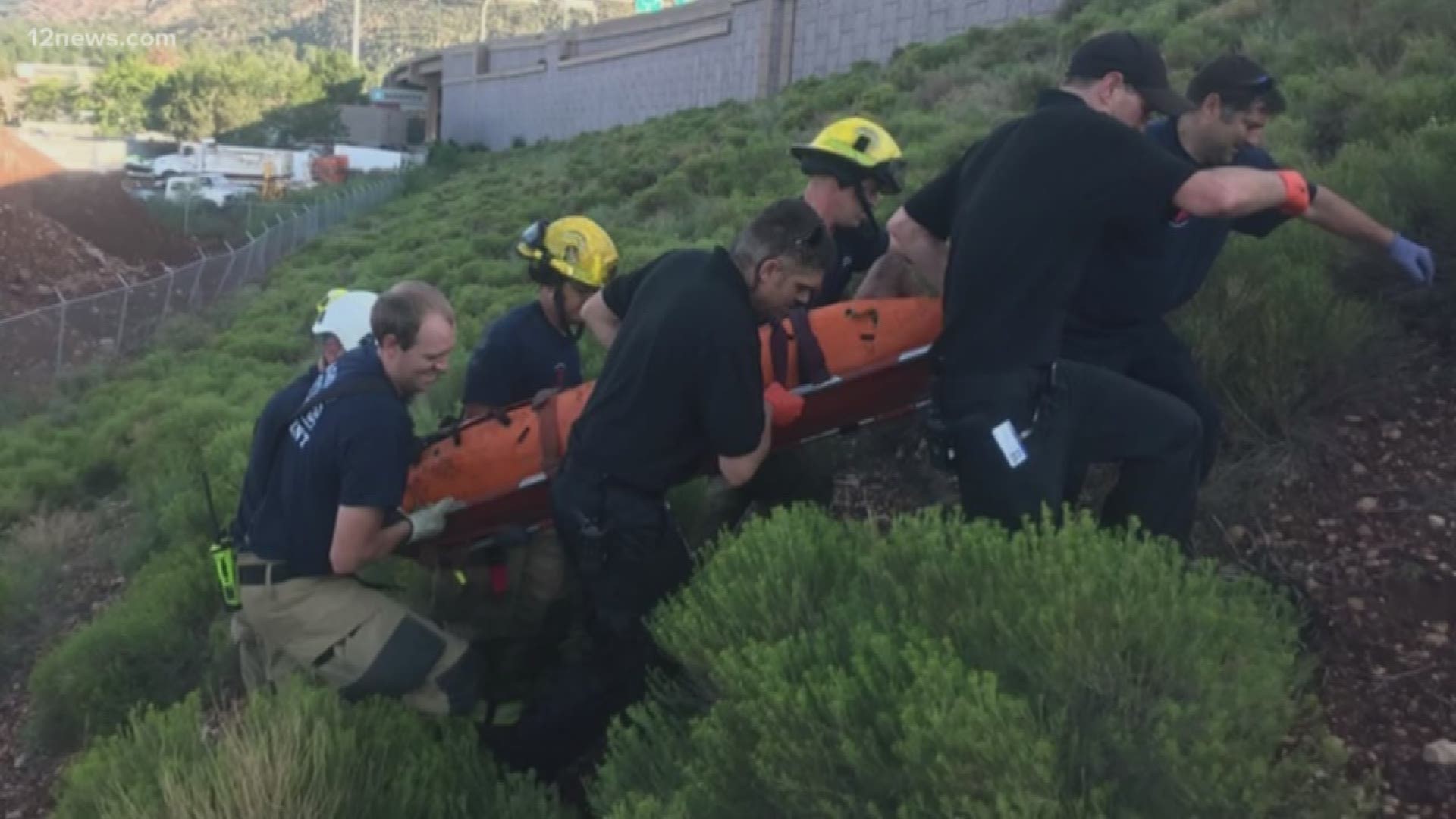 The Flagstaff Fire Department rescued a man Saturday who said he was trapped in a storm drain for two days.