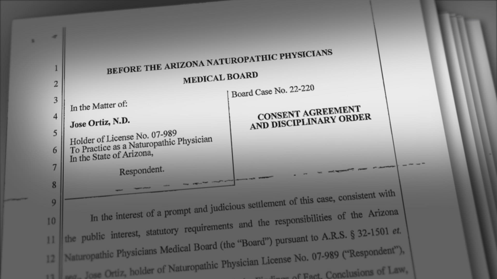 The disciplinary action comes amidst criticism from some in the medical community that Arizona naturopaths are practicing outside their scope of practice.