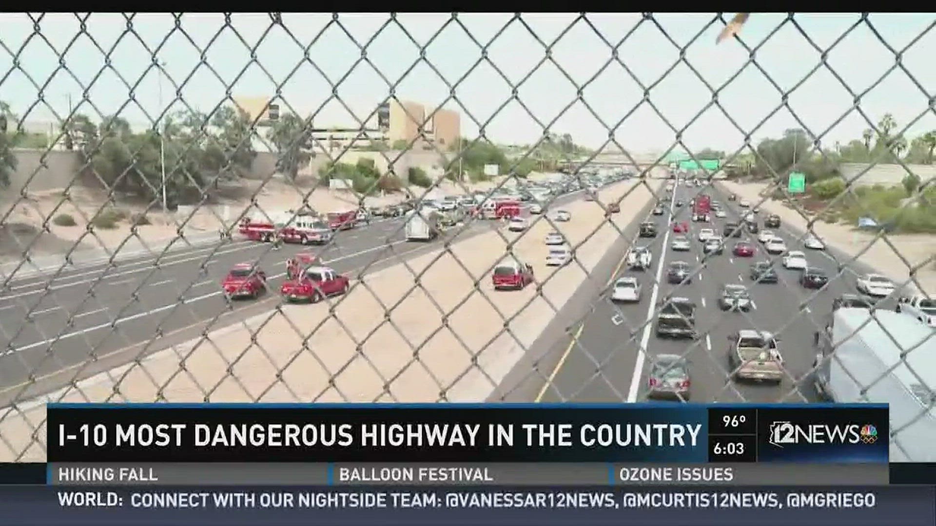 Report: I-10 the most dangerous highway in the country