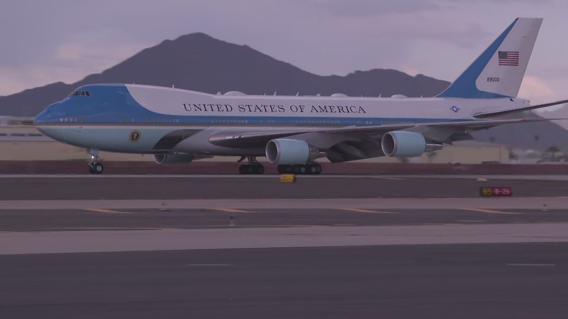 President Joe Biden is landing at Sky Harbor ahead of campaign events in Phoenix