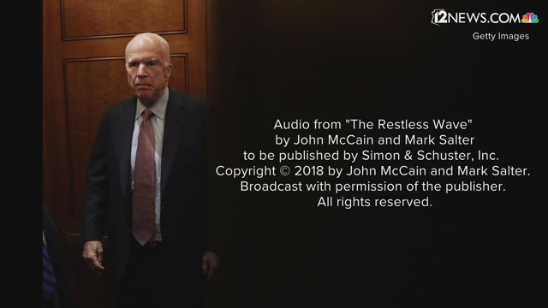 Sen. John McCain reads a selection from his new memoir, "The Restless Wave"