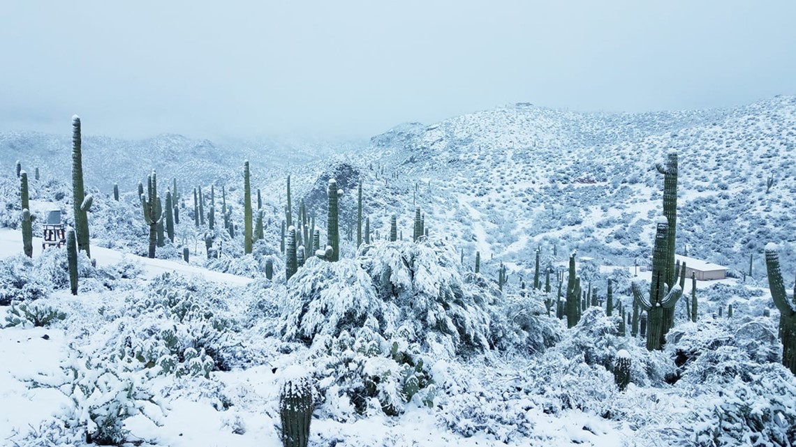 Snow in Flagstaff, rain in Phoenix, the latest on Arizona's historic