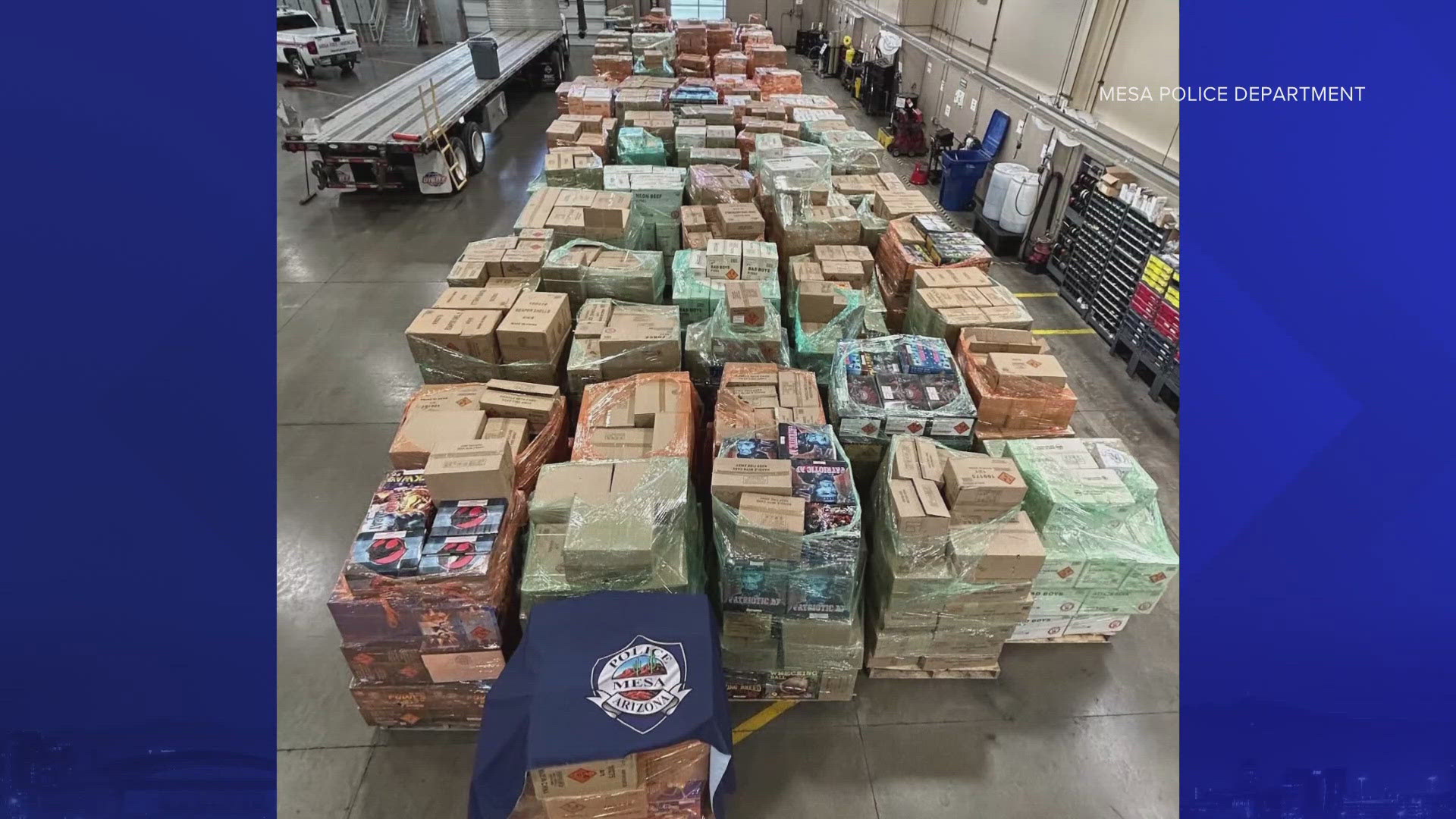 Mesa police have seized more than a million dollars worth of illegal fireworks.