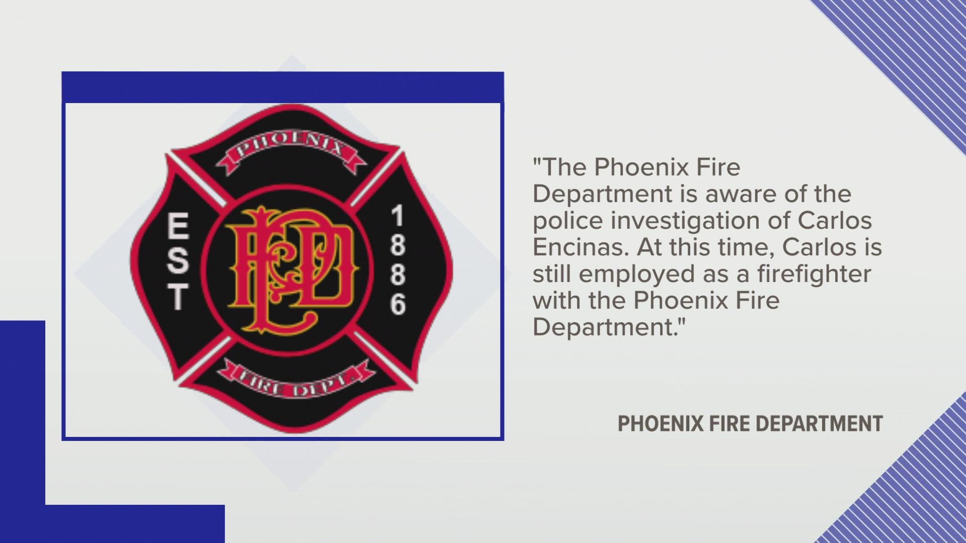 A member of the Phoenix Fire Department is accused of sexually assaulting a woman after a night with friends.