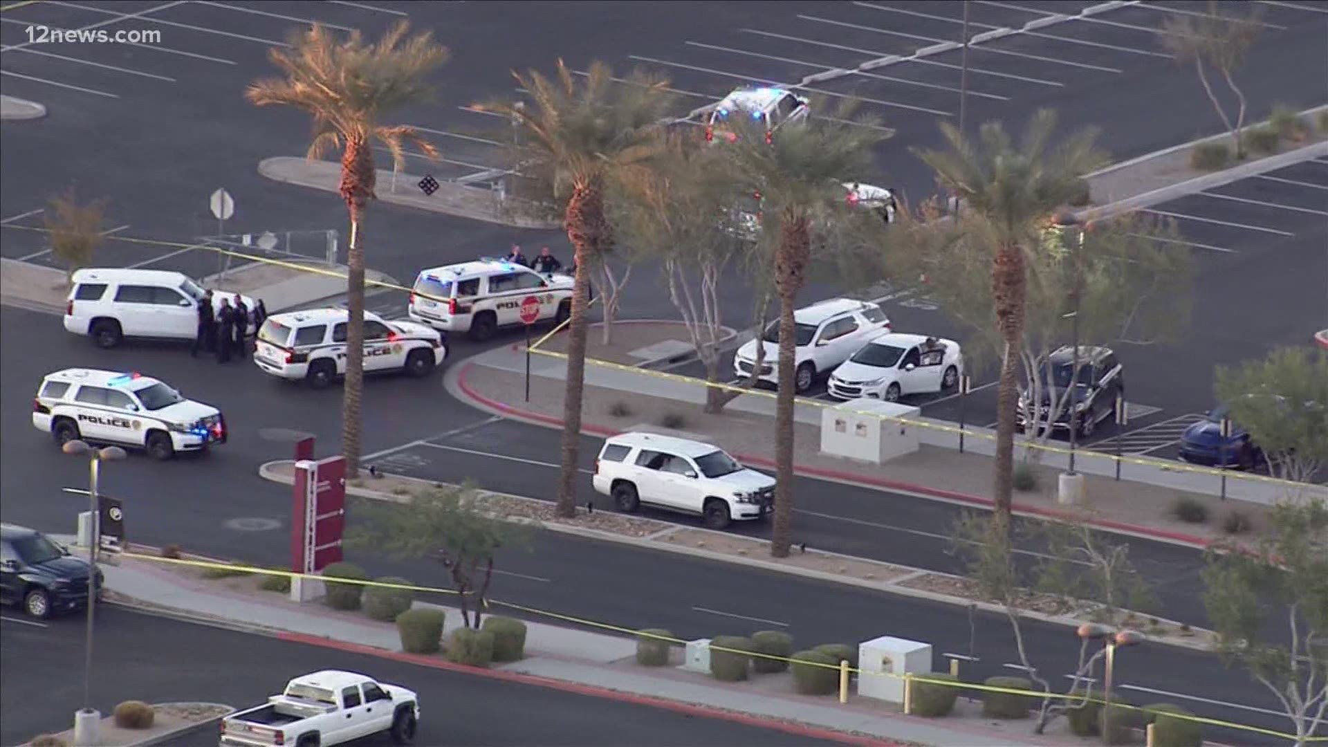 Police are investigating a shooting in the parking lot of Westgate in Glendale. Police say it happened when two groups of people got into a fight.
