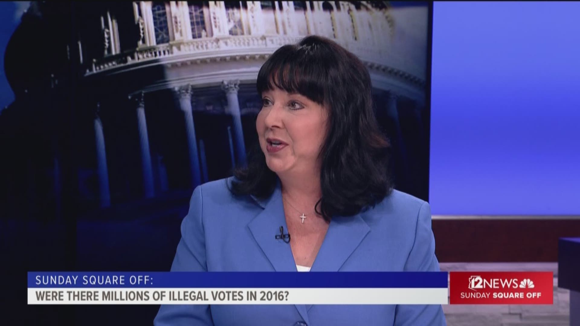 'Sunday Square Off' moderator Brahm Resnik asks the GOP candidates for secretary opf state Both candidates say whether they believe illegal voting is a major issue. President Donald Trump has claimed there were 3 million illegal votes cast in the 2016 pre