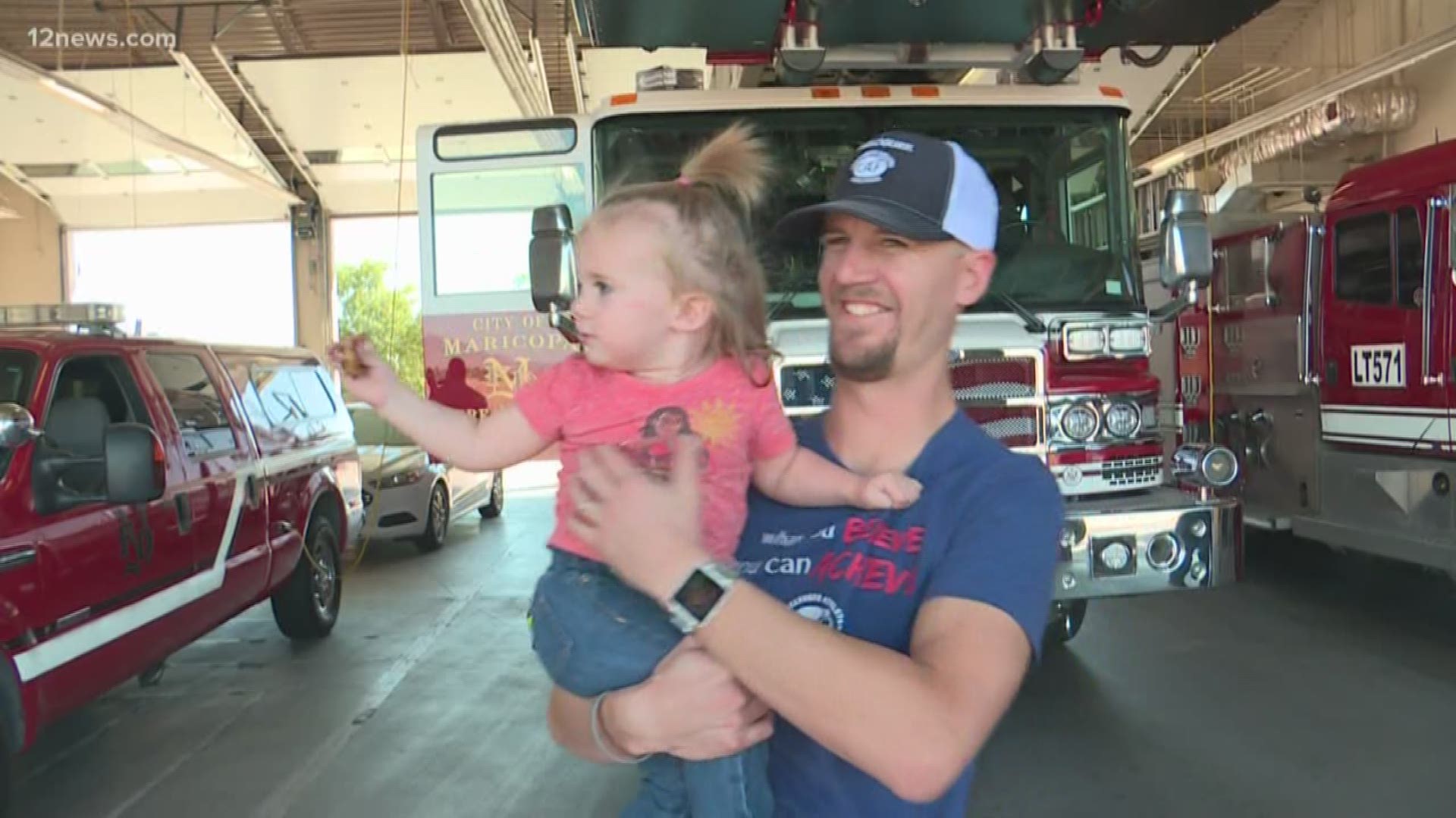 About 2 weeks ago Katie was pulled from a pool, lifeless, but the quick thinking and CPR performed by her babysitter and the Maricopa first responders saved her life