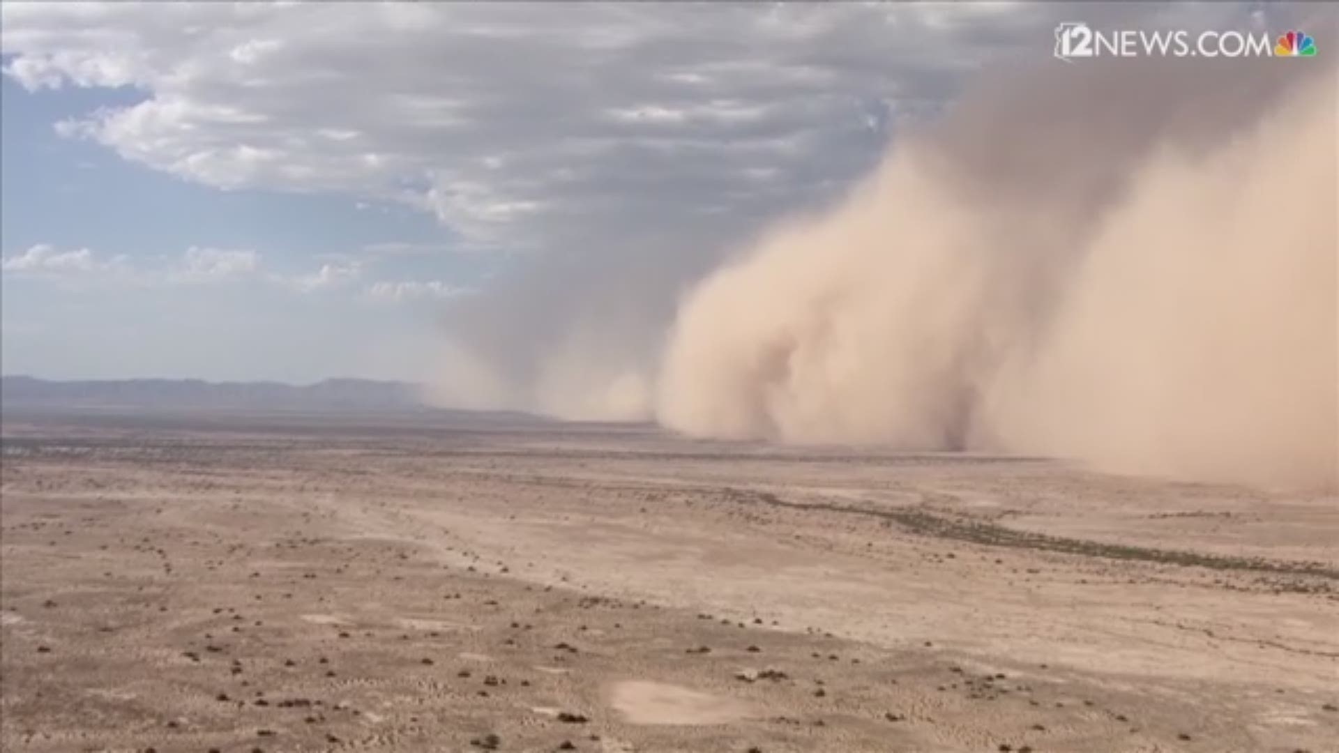 At 4x speed, here Sky 12 tracked a large dust storm that rolled over Casa Grande, Maricopa and the Phoenix area.