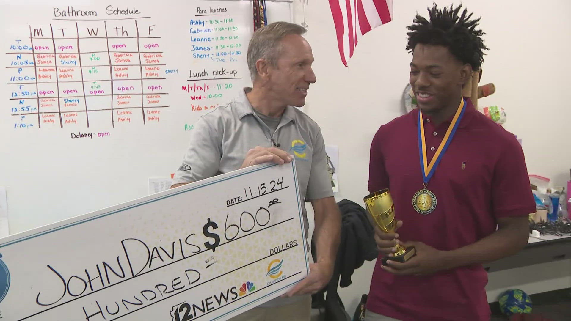 This week 12News is recognizing Eastmark High School’s John Davis.