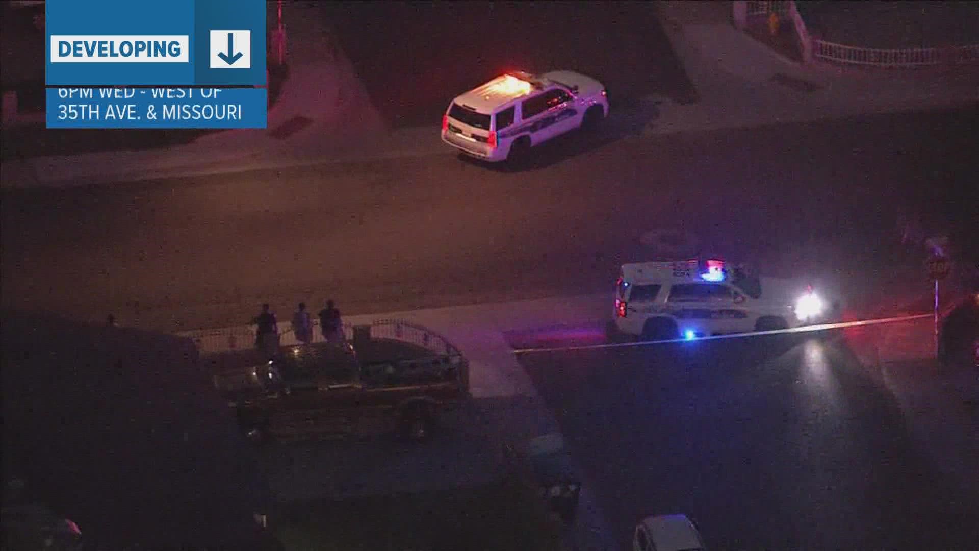 A Grand Canyon University student has been hospitalized after they were struck by a stray bullet Wednesday night.