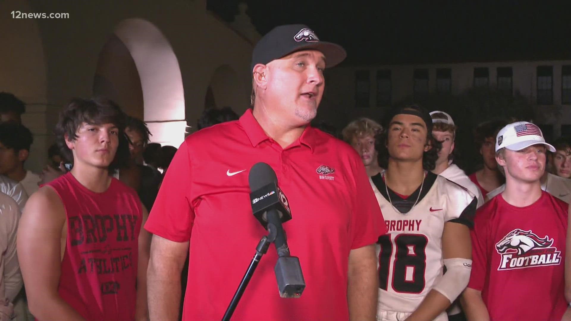 Brophy's head coach, Jason Jewell's end of the game interview.