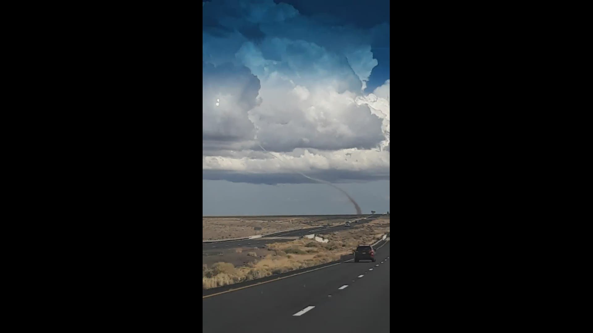 Video by Randi Nicole White taken around 2 p.m. past Two Guns near Meteor Crater Road.