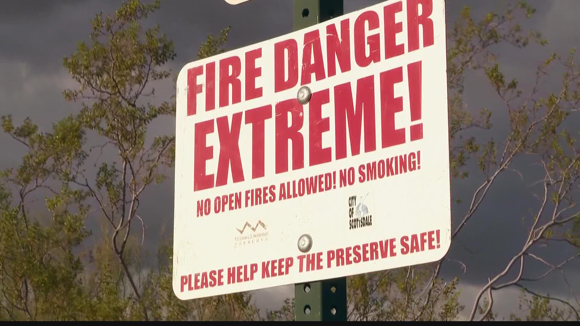 Fire restrictions are now in place in Maricopa County and in several of State 48's national forests.