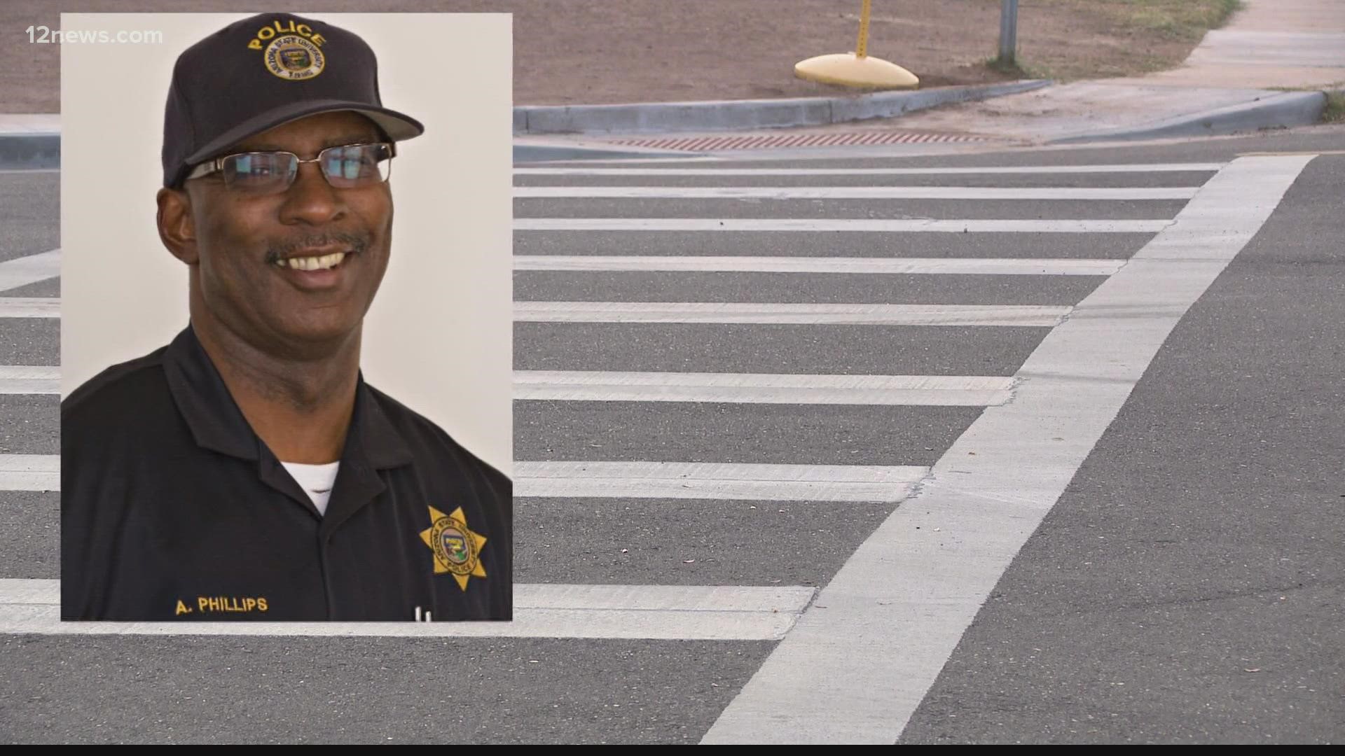 The Arizona State University Police Department is mourning the loss of Retired Sgt. Albert Phillips who was struck and killed in Tempe Friday.