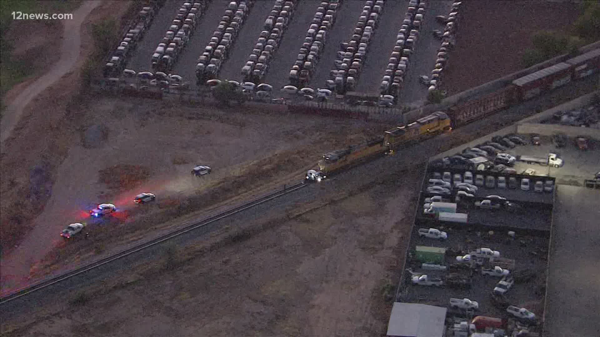 Police are investigating a deadly collision between an SUV and a train in Gilbert. The accident is near Baseline Road and McQueen Road.