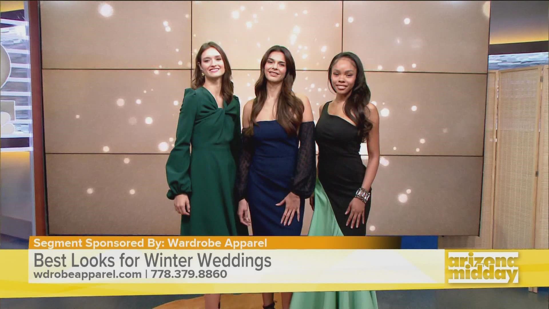 Stylist Sarah Sommer with Wardrobe Apparel gives tips on how to pick an outfit for your next winter wedding without upstaging the bride.