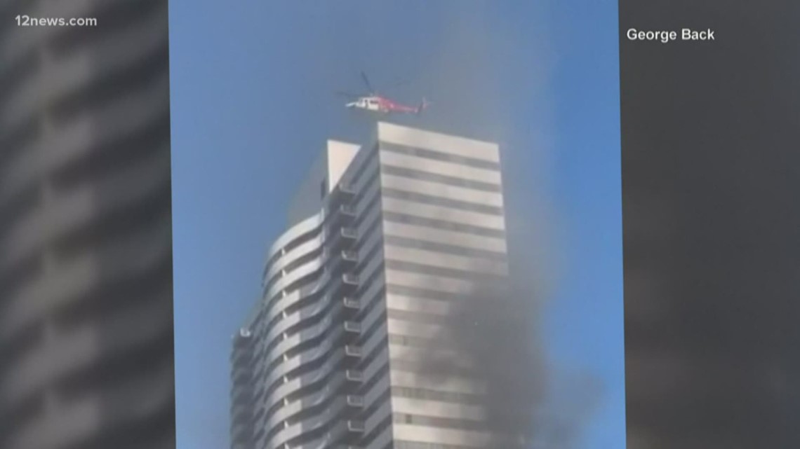 Cronkite students from ASU were in a 25-story high-rise that caught fire in LA last Wednesday. The fire killed one and injured seven others.