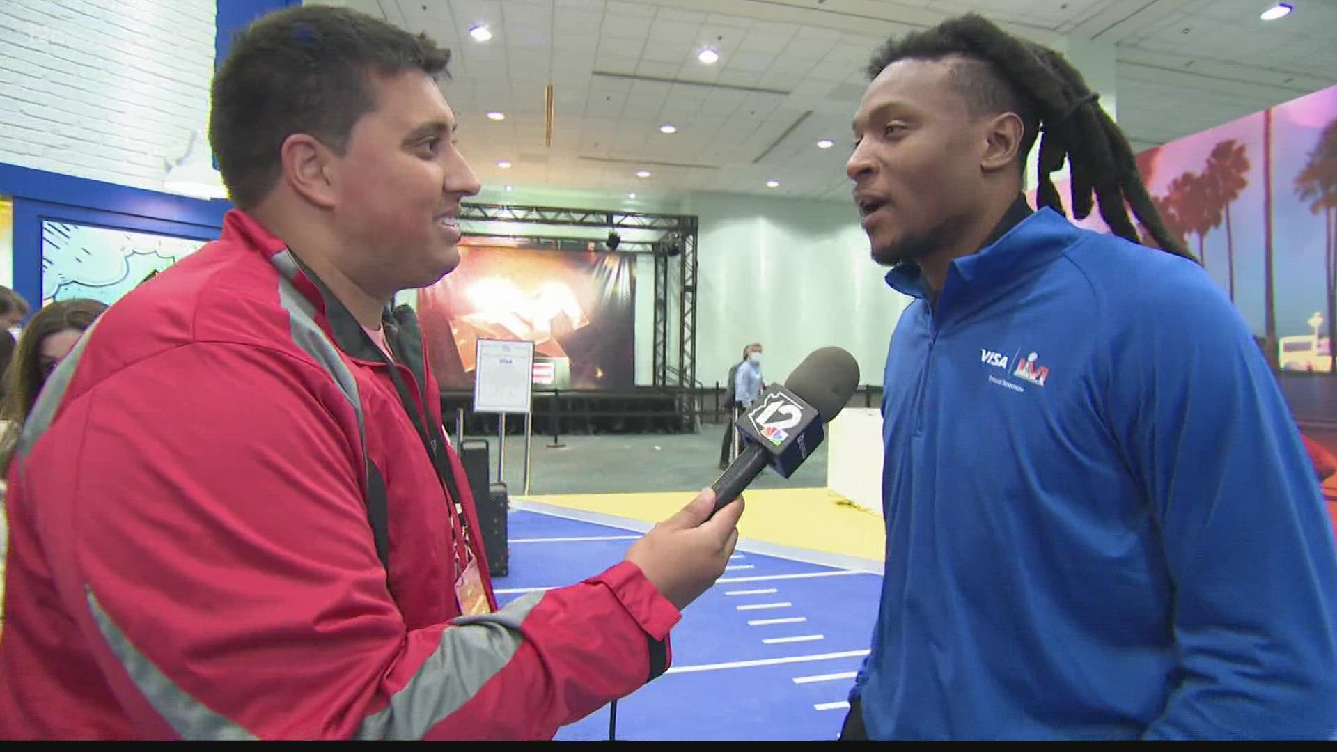 It's all about the Super Bowl in LA this weekend. The Cardinals may not have made it, but wide receiver DeAndre Hopkins did and he spent some time with 12 News.