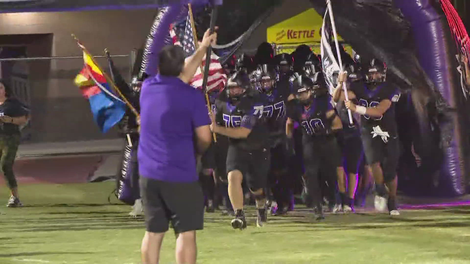 The AZ College Prep Knights got their third straight win and stayed undefeated against teams from Arizona by beating Eastmark. Watch the highlights above.