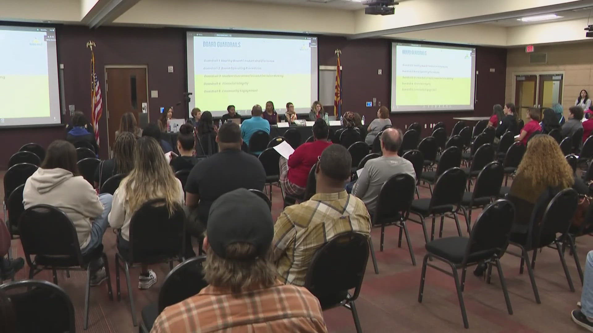 Public rally held before the Roosevelt School District baord meeting