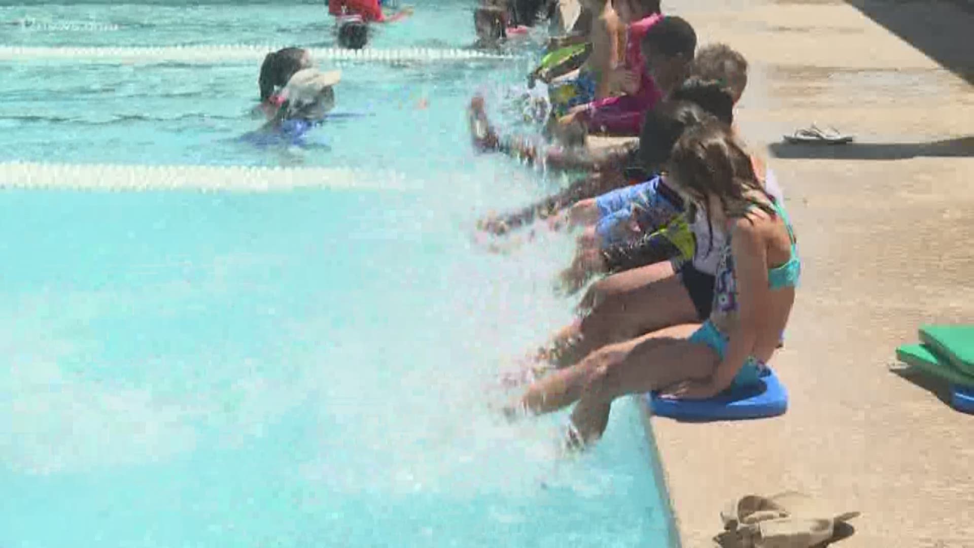 The camp teaches kids how to be safe in and around the water, but it also helps build water confidence.