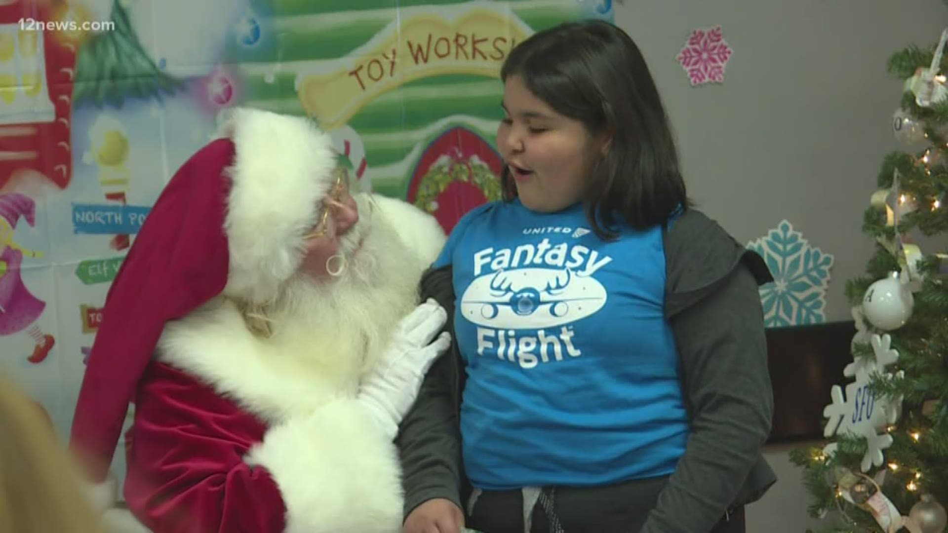 80 students from the Children First Leadership Academy got a once in a lifetime chance thanks to United Airlines. They got to visit Santa at the North Pole!