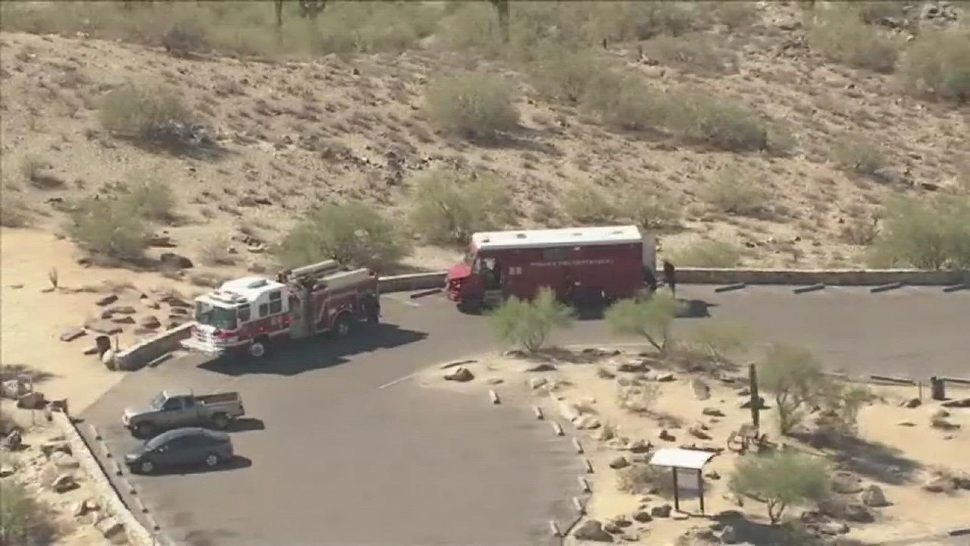 A woman was rescued from a South Mountain trail on a day Phoenix was issued an excessive heat warning.