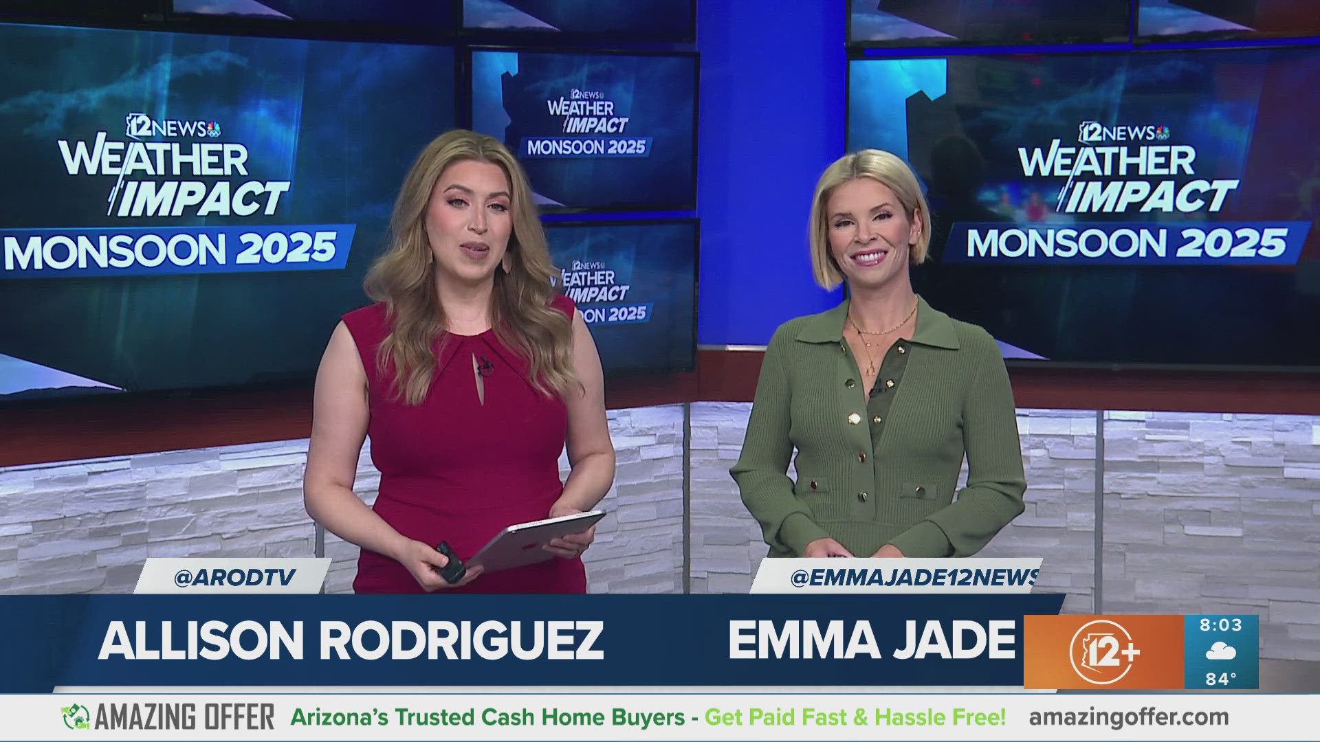 The day's major news events, breaking news, community stories, business reports, sports updates, and weather forecast presented by the 12News Team.