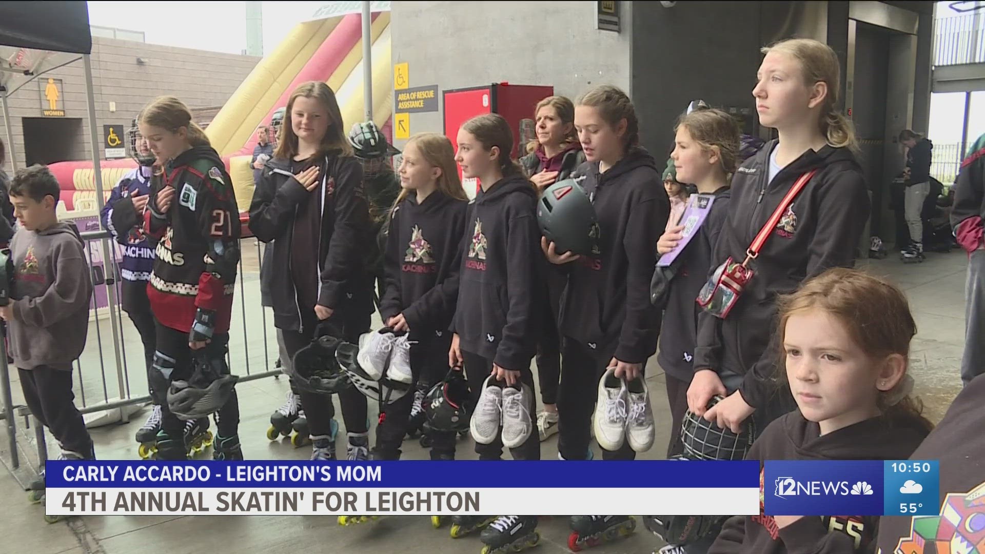 The Arizona Coyotes honored Leighton Accardo, who passed away in 2020, by raising money to help other girls play hockey at the 4th annual 'Skatin' for Leighton'